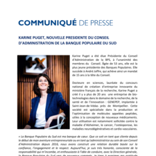 CP_Karine Puget, nouvelle présidente du Conseil d’Administration de la Banque Populaire du Sud.pdf