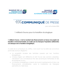 1 milliard d’euros pour la transition écologique