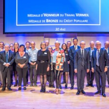 30 ans : médailles d'Honneur du Travail Vermeil et médailles de bronze du Crédit Populaire