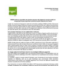 CP MGEN renforce sa position de premier assureur des agents du service public en remportant le plus important contrat de santé collective de France