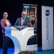 [Photo] Isabelle RODNEY, Directrice Générale de la CASDEN Banque Populaire et Dominique Garnier, Directeur Général de la BPALC