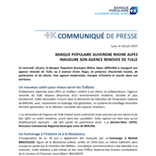 Inauguration de l'agence de Tulle BPAURA