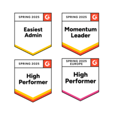 Badges de récompenses Wiztrust - G2 printemps 2025