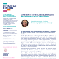 CP CORALIE BELOT, Lauréate 2025 de la Fondation nationale Banque Populaire