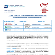 CP Stars & Métiers 2024 et 2025 Lorraine
