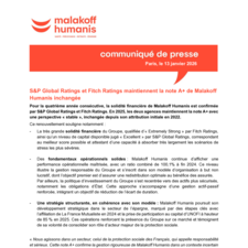 Communiqué de presse note A+ Malakoff Humanis