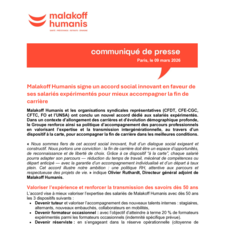 Communiqué de presse accord social Malakoff Humanis