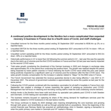 Quarterly results at September 30, 2021