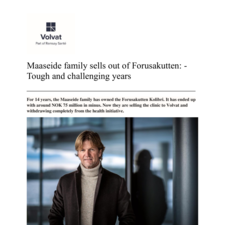 Maaseide family sells out of Forusakutten: - Tough and challenging years