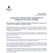 Living Labs: Ramsay Santé strengthens its healthcare innovation strategy