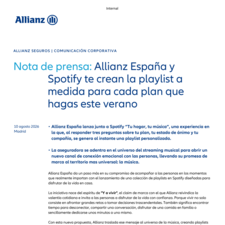NdP.- Allianz España y Spotify te crean la playlist a medida para cada plan que hagas este verano.pdf