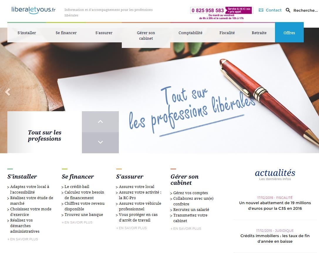 Site liberaletvous.fr homepage