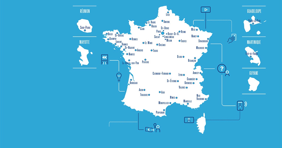 Carte des agences NEXT INNOV Banque Populaire