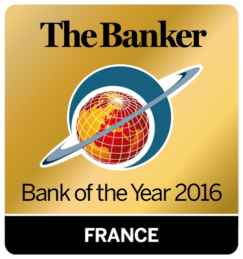 Logo The Banker Groupe BPCE banque de l'année 2016