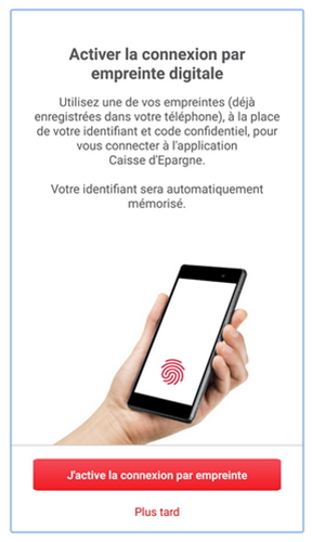 Activation de la connexion par empreinte digitale sur Banxo