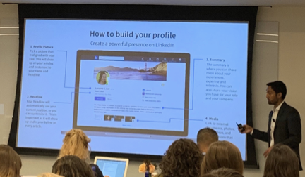 [Image] Presentation - LinkedIn - Devin Banerjee, Senior Editor, Financial Services at LinkedIn.