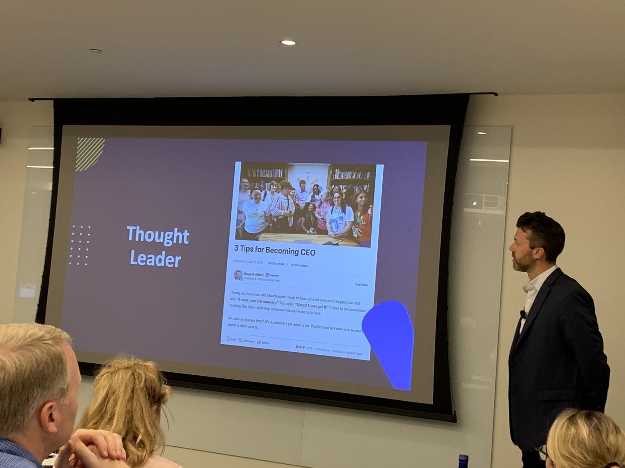 [Image] Presentation - Walmart - E. Blake Jackson Sr. Director Global Communications, Digital Engagement and Micah Laney Sr. Manager Global Communications, Executive Social at Walmart