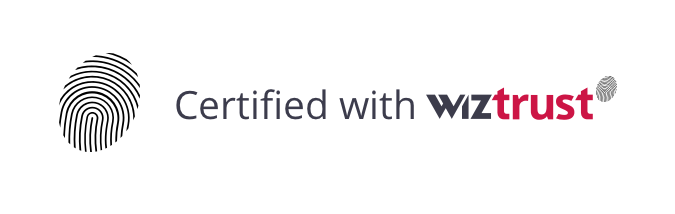 [Logo] Certified with Wiztrust