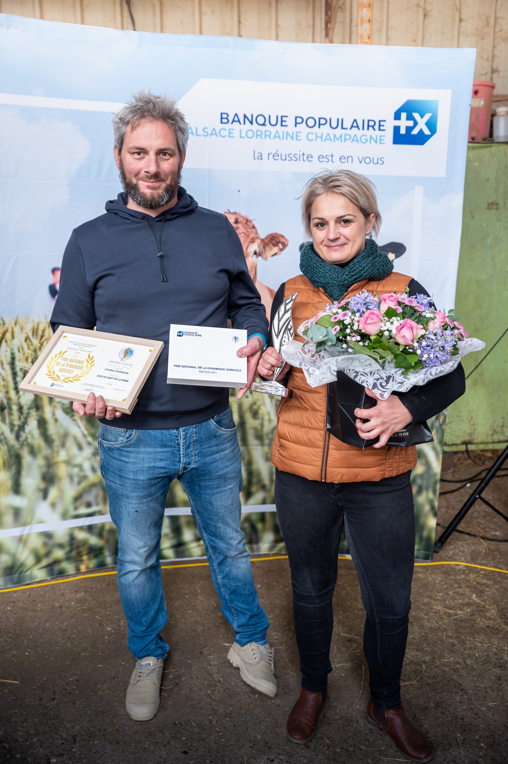 [photo] La SCEA du Haut de la Vigne, Lauréate nationale de la Dynamique Agricole 2021 de la Banque Populaire