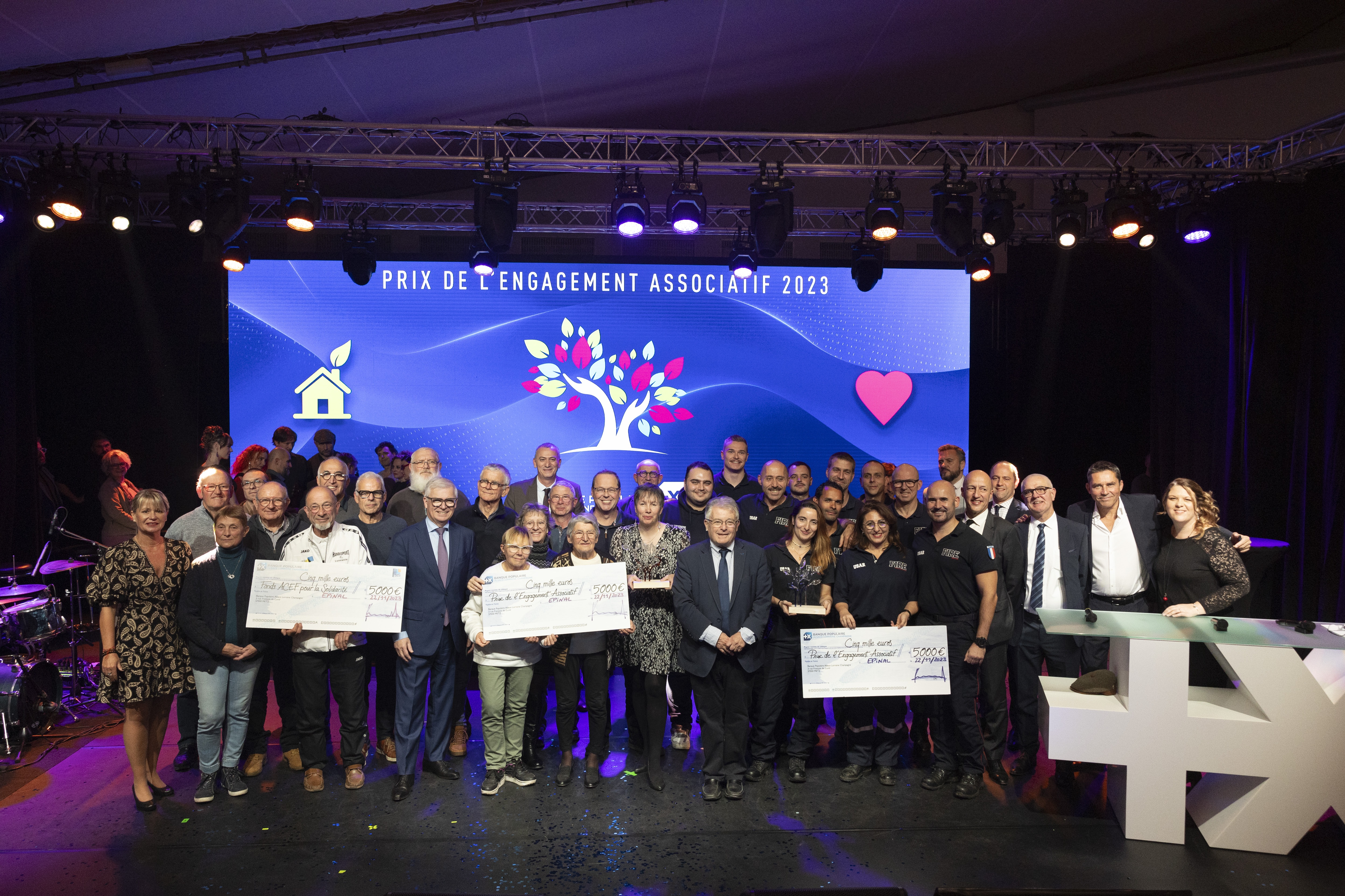 [Photo Lorraine Sud et meuse]  Tous les Lauréats et remettants des Prix de l'Engagement Associatif et du Fonds ACEF pour la Solidarité 2023