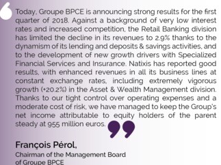 1st quarter 2018 results of Groupe BPCE