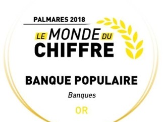 Banque Populaire à nouveau lauréate du trophée d’or du palmarès du Monde du Chiffre 2018 – catégorie banques