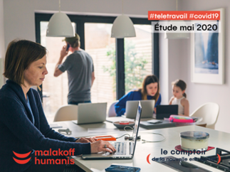 En complément de son baromètre annuel sur le télétravail (1), Malakoff Humanis présente les résultats de la première vague de son étude Télétravail en confinement (2)