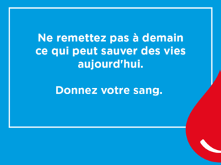 Don de sang : près de 180 000 rendez-vous encore à pourvoir en avril