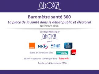 Baromètre santé 360 - Odoxa : la place de la santé dans le débat public et électoral