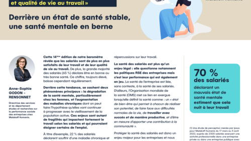 2023 09 21 Synthèse De Létude Santé Des Salariés Et Qualité De Vie Au Travail Newsroom 