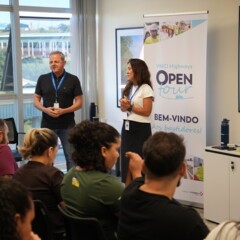 Via Cristais welcoming students, Open Tour 2026 - Brazil