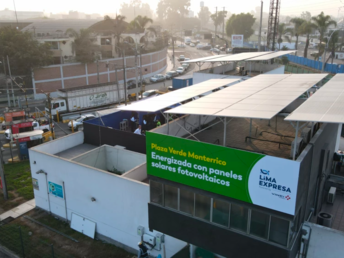 Solar panels on Lima Expresa