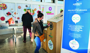 Tri des déchets, Aéroport de Toulon, France