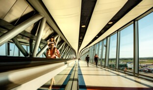 Passagers, terminal aéroport