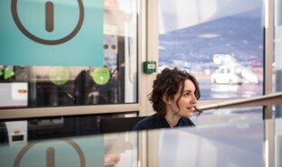 Information point, Chambery Airport, France