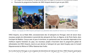 VINCI Airports poursuit son programme de reforestation avec de nouveaux projets au Portugal