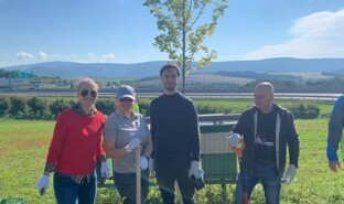 Trees planting at Via Pribina, Slovakia
