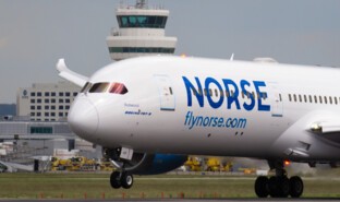 Airlines - first Norse Boeing 787 Dreamliner taking off from Gatwick to New York.jpg