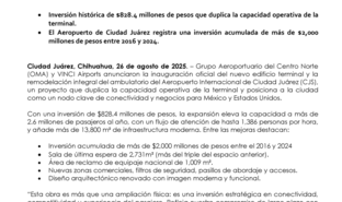 OMA inaugura el nuevo edificio terminal del Aeropuerto Internacional de  Ciudad Juárez: mayor capacidad, mejor experiencia e impulso  a la competitividad regional