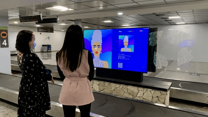 In world first, VINCI Airports, World of Women, and Code Green bring digital artworks to airports across the globe on international women’s day