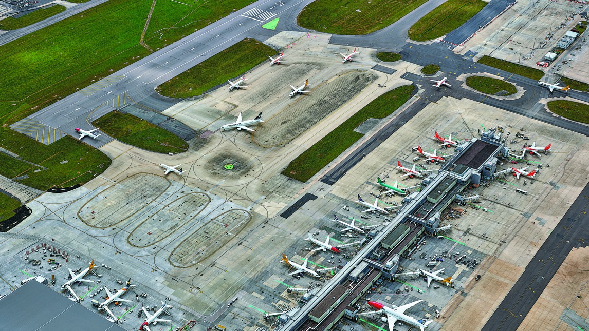 Aéroport Londres Gatwick, Angleterre, Royaume-Uni