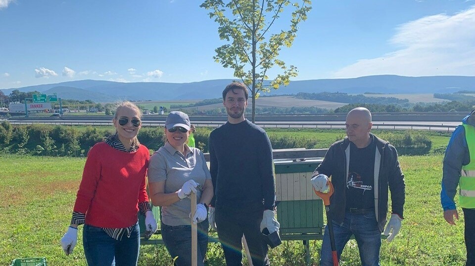 Trees planting at Via Pribina, Slovakia