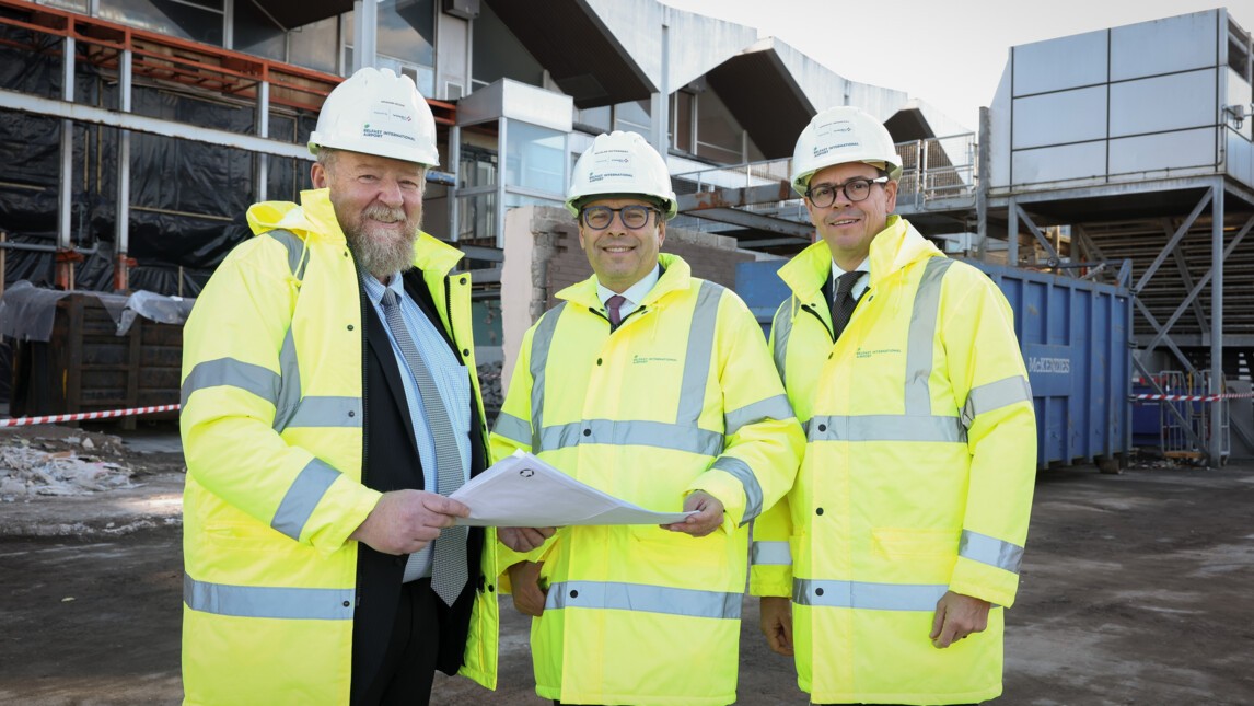 Graham Keddie, Nicolas Notebaert and Emmanuel Menanteau, Belfast International Airport.jpg