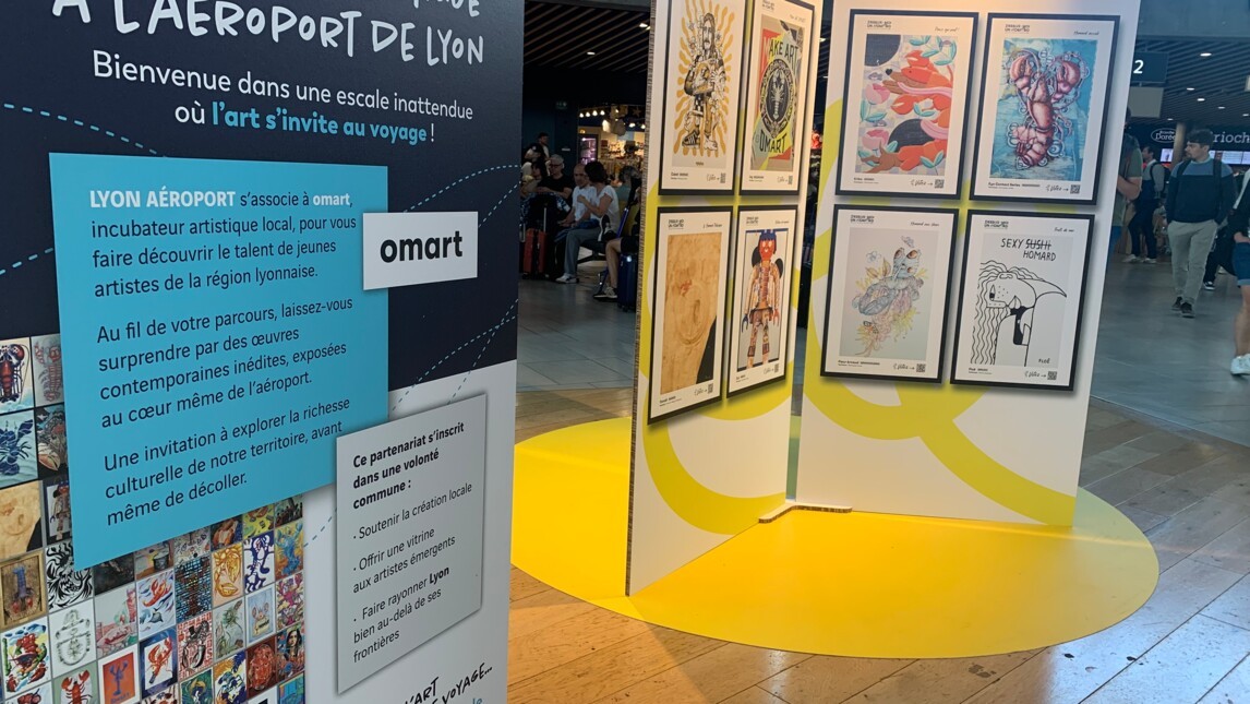 Exposition artistique OMART à l'aéroport Lyon-Saint Exupéry