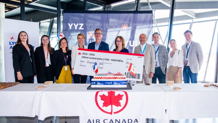 Air Canada and Aéroports de Lyon celebrate 10 years of Lyon–Montréal route