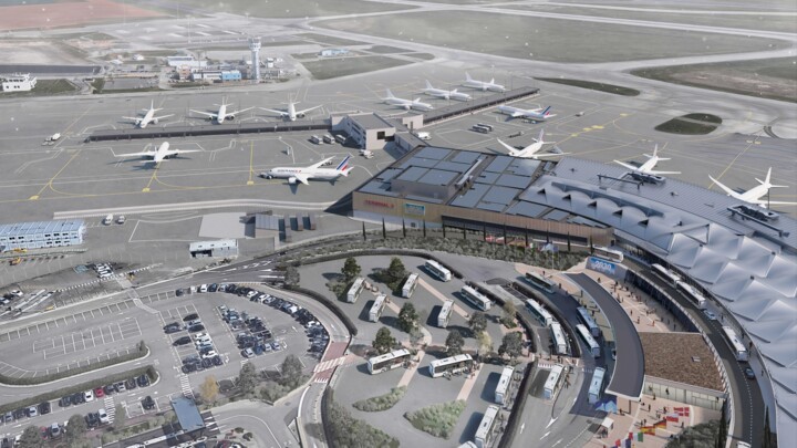 Vue aérienne du Terminal 2 en transformation