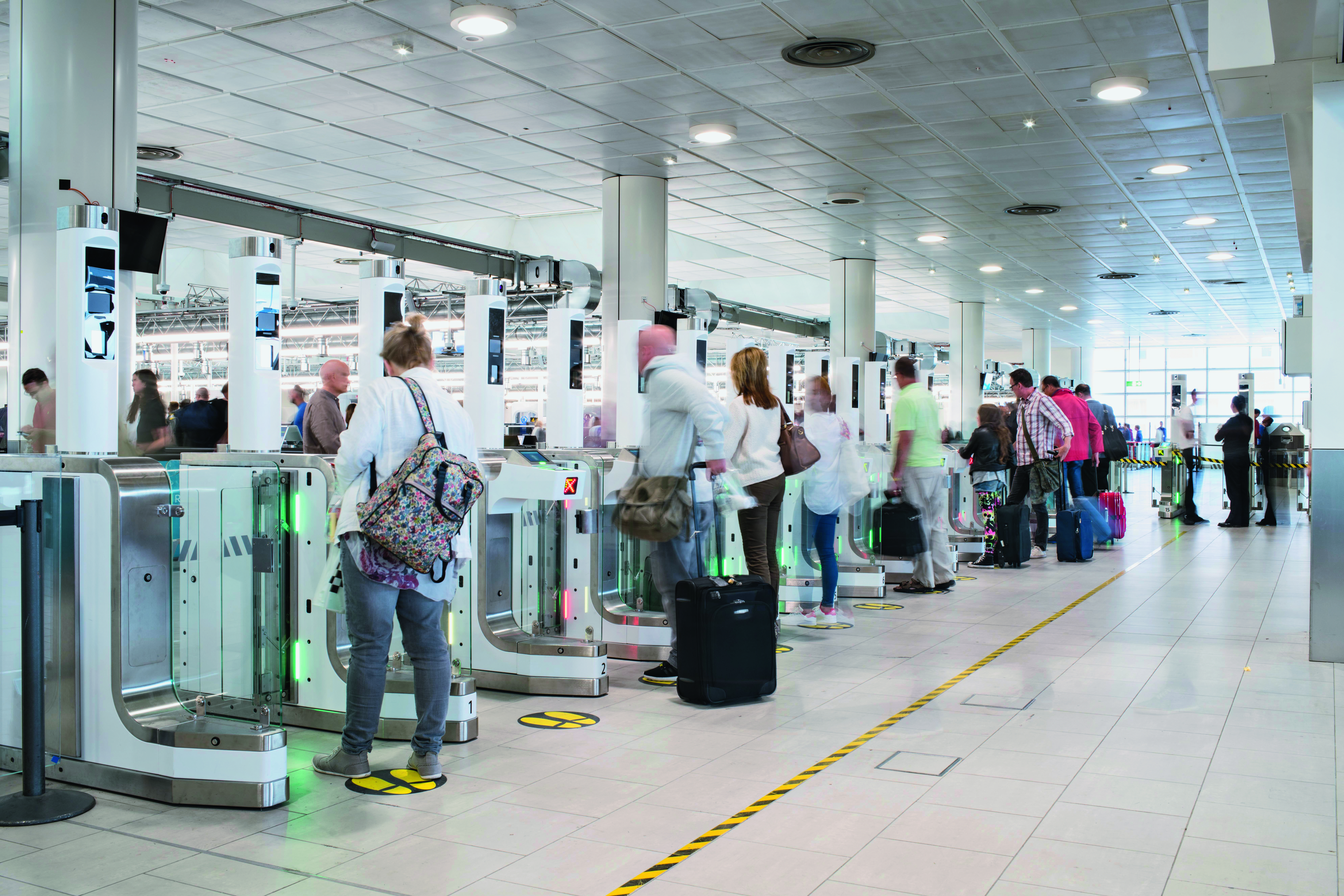 Customs controls, Gatwick, UK
