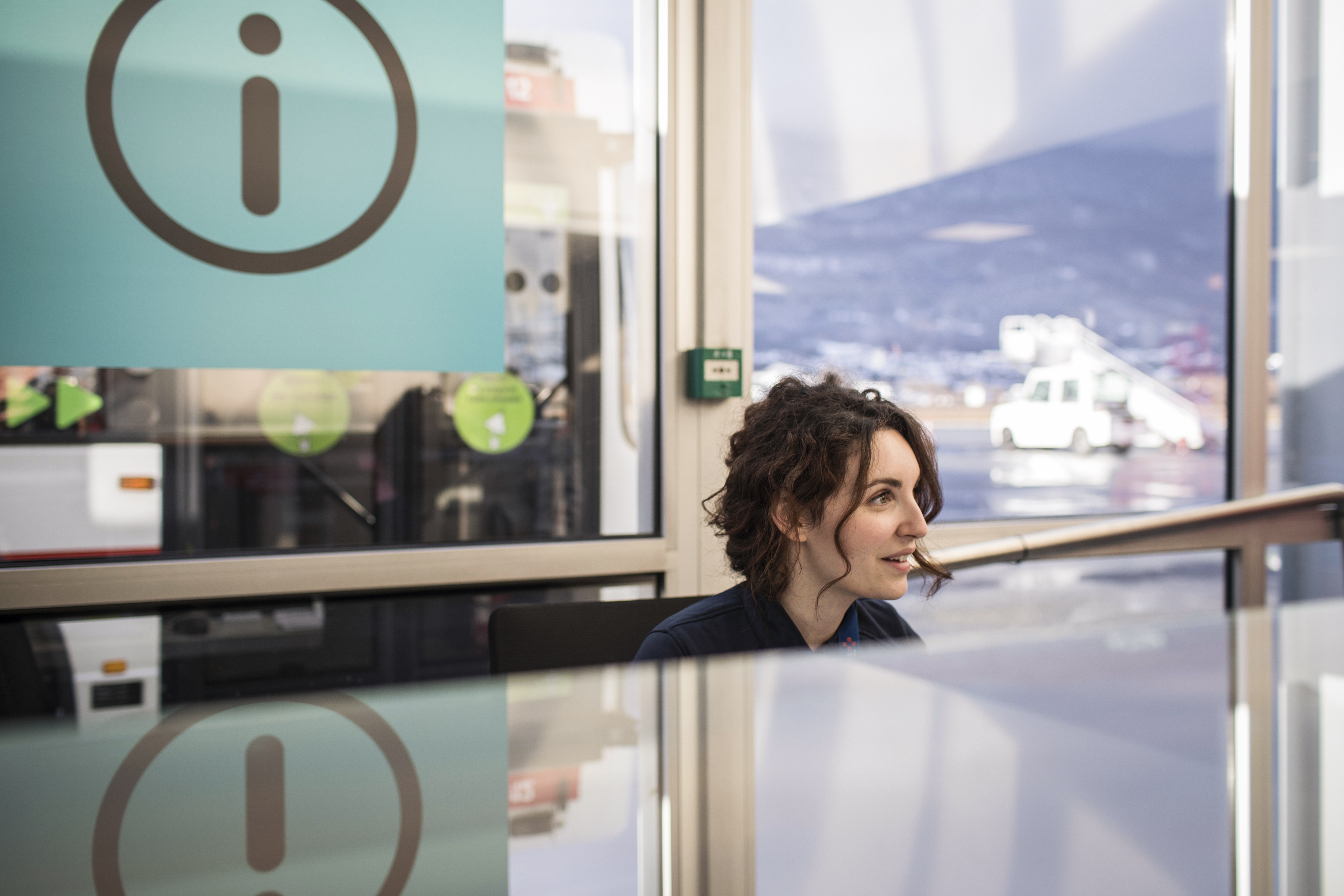Information point, Chambery Airport, France