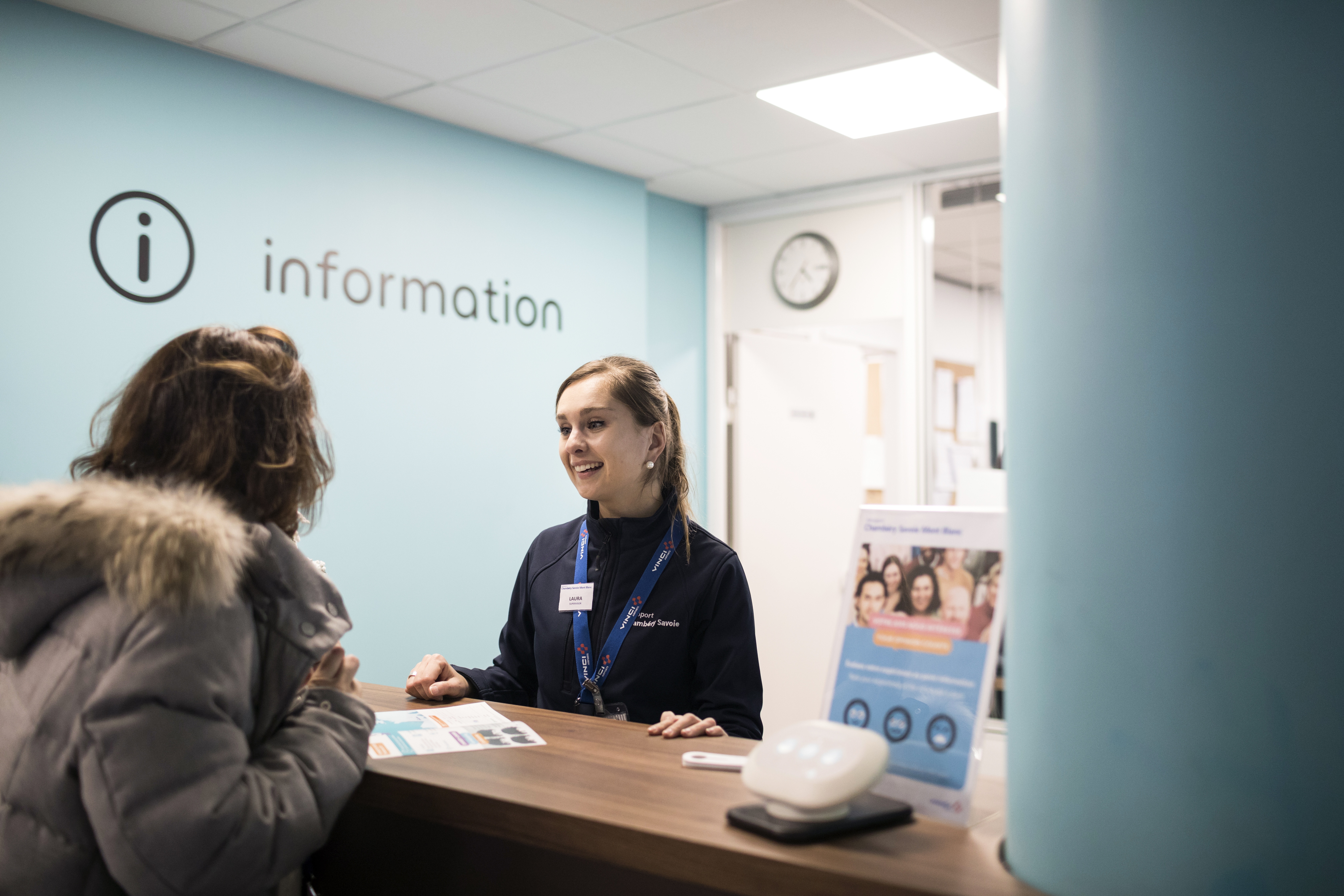Information point, Chambéry Airport, France