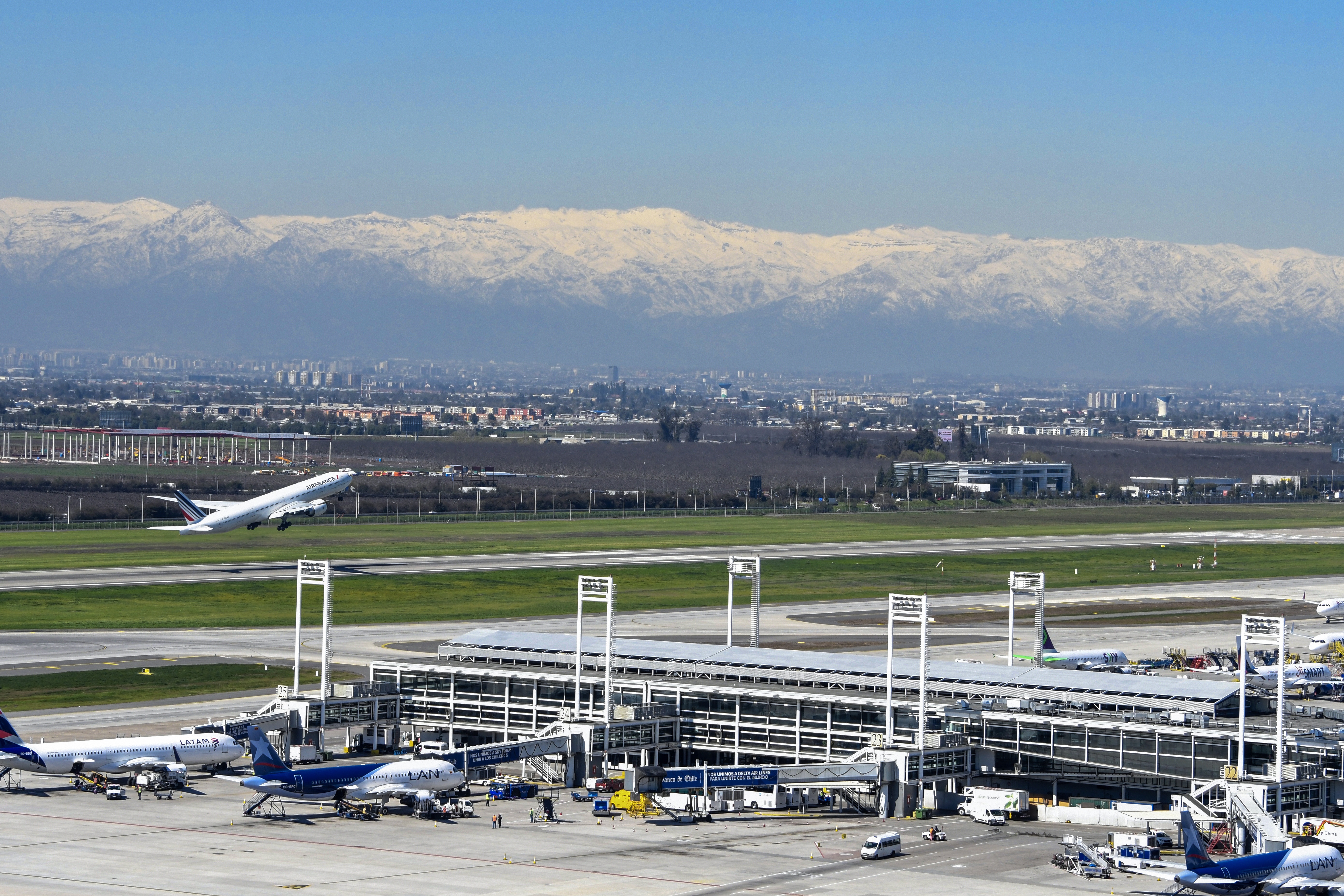 Take-off, Santiago Airport, Chile